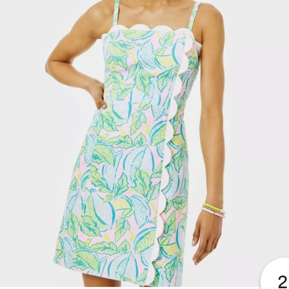 Lilly Pulitzer Mercede Stretch Dress in the Vitamin Sea color